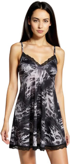 Women's Sexy Lace Chemise Nightgown V-Neck Babydoll Sleepwear Modal Lounge Dress - Elegant Sleepwear for Women